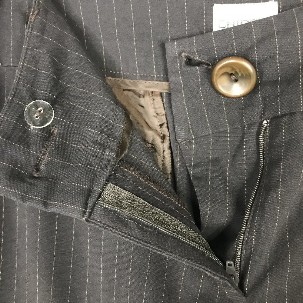Chico's Office capri brown pinstripe size 2 (12) - Picture 6 of 7